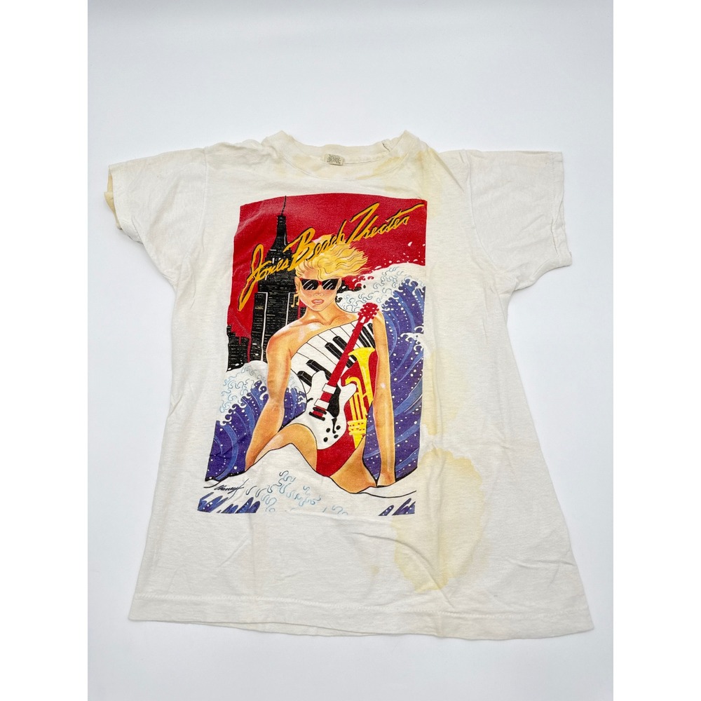 Vintage 80s Jones Beach Theater Screen Stars Graphic T-Shirt White Medium NYC